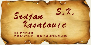 Srđan Kasalović vizit kartica